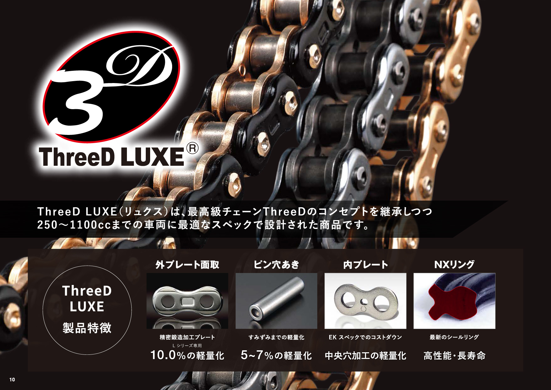 EK CHAIN鏈條3D LUXE系列520規格120節– 全金- CLS Garage 香港及澳門代理商